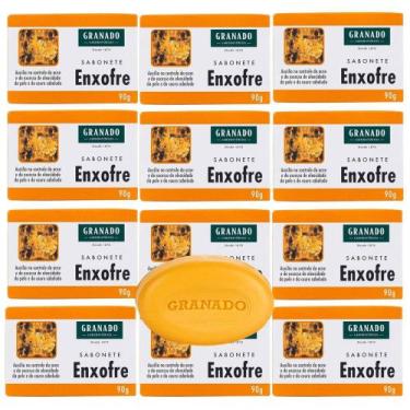 Imagem de Kit 12 Sabonete de Enxofre Granado Anti Acne e Oleosidade para Pele e 