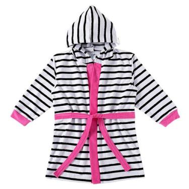 Imagem de Roupão Infantil Feminino TipTop Listrado Com Capuz - 346121, 06