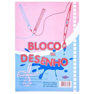 Imagem de Bloco de Desenho A3 Branco Orieos A3 150g/m² - 20 Folhas