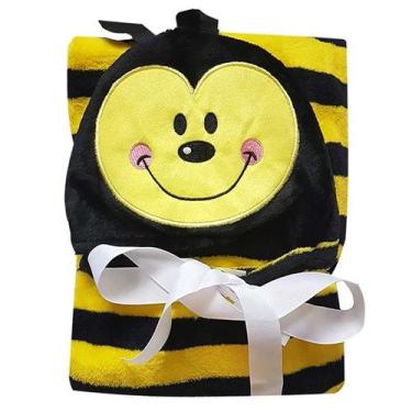 Imagem de Manta De Bebê Microfibra Com Capuz De Bichinho 75x100cm Baby - Jolitex