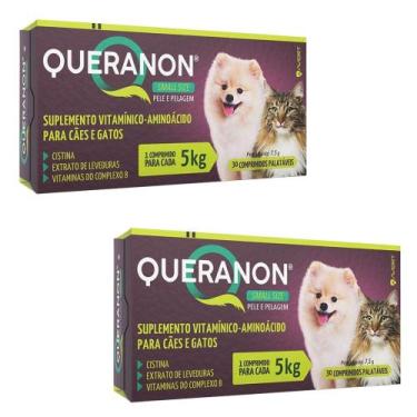 Imagem de Kit 2 Queranon Small Size 5kg Cães E Gatos 30 Comprimidos Avert