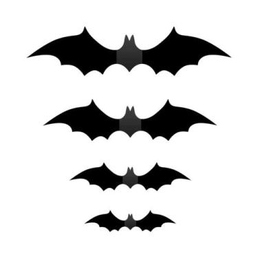 Imagem de Adesivos De Parede 3D De Morcego E Aranha Em PVC Preto, Decorações De 
