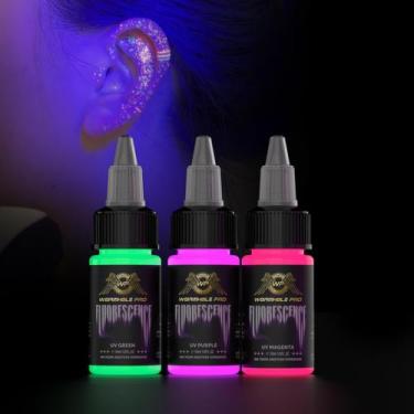 Imagem de Tinta para tatuagem WORMHOLEPRO, conjunto de tintas UV para tatuagem 1