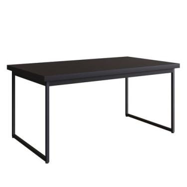 Imagem de Mesa para Cozinha Oxford 180cm x 90cm Preto - Metta Mobili