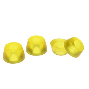 Imagem de Fancyes 2 Buchas Cônicas + 2 Buchas Cilíndricas para Skate E Longboard , Amarelo transparente