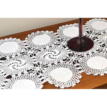 Imagem de Caminho De Crochê Linha Cléa 1,55M - Branco