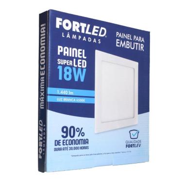 Imagem de Painel Led Embutir 18W Quadrado - Fortled