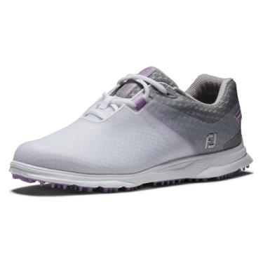 Imagem de FootJoy Sapato de golfe feminino Pro|sl Sport, Branco/lilás, 6.5 Wide