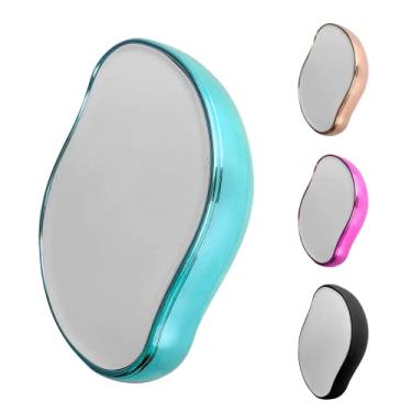 Imagem de Apagador de cristal, mini removedor de cabelo de cristal indolor mágico, barbeador lavável amigável à pele, depilação de cabelo para homens, depilação de cabelo de biquíni de braço para mulheres presentes (azul)