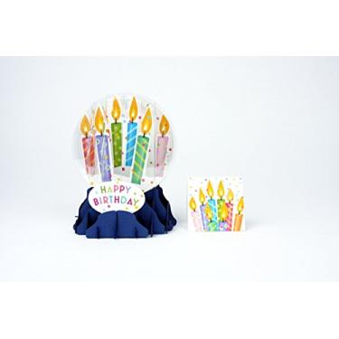 Imagem de Globo de neve 3D - Velas de aniversário - Cartão de aniversário