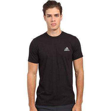 Imagem de Camiseta masculina Adidas de manga curta e gola redonda, Preto, Large