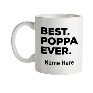 Imagem de Caneca Poppa personalizada, melhor caneca Poppa, presentes Poppa, presente para Poppa de crianças, ideia de presente de cesta de Natal de aniversário Poppa, presente de agradecimento Poppa, caneca Poppa personalizada