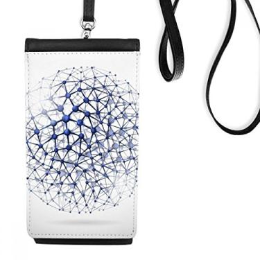 Imagem de Carteira para celular com ilustração física da Atomic Structure, bolso preto