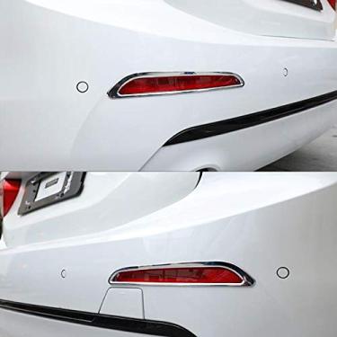 Imagem de KJWPYNF Para BMW Série 1 2017, lâmpadas traseiras traseiras de carro ABS cromadas acabamento moldura acessórios exteriores estilo carro