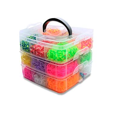 Imagem de Kit Maleta Tear com 4000 Elásticos Loom Band Para Confeccionar Pulseiras