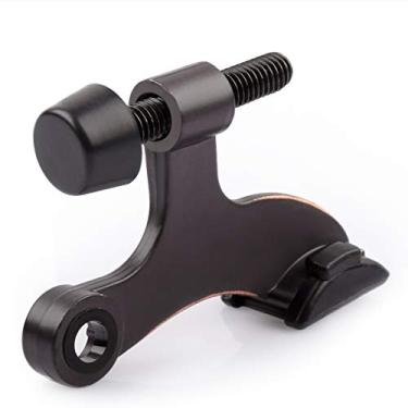 Imagem de HOMOTEK Rolha de porta de bronze polido a óleo, pacote com 8 rolhas de porta resistentes de luxo ajustável 5,8 cm x 3,5 cm, com pontas de borracha preta