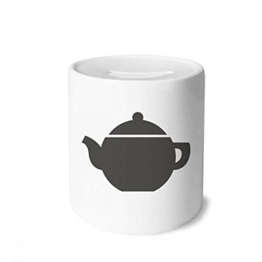 Imagem de DIYthinker Bule de chá com padrão chinês, caixa para dinheiro, porta-moedas de cerâmica, presente de cofrinho