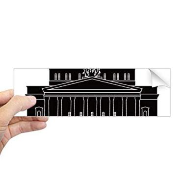 Imagem de DIYthinker Adesivo retangular com estampa de silhueta de teatro Moscow para notebook, janela