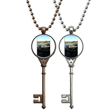 Imagem de OFFbb-USA Barco de pescador, art deco, presente, chaveiro, pingente, joias, decoração para casais