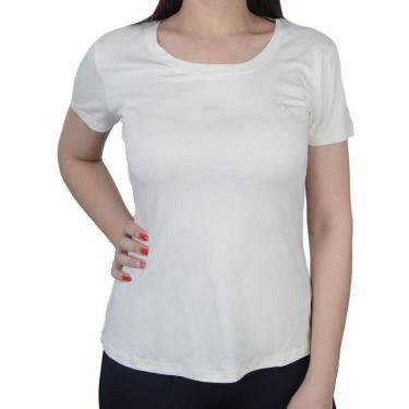 Imagem de Camiseta Feminina Dudalina MC Lisa Branco Off White - 087305-Feminino