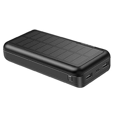 Imagem de Lerpwige 30000 mAh Solar para Smart Mobile Phone Carregador Solar USB Bateria Externa Portátil Fontes de Alimentação de Backup para Computador
