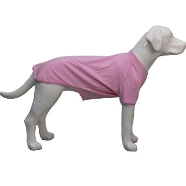Imagem de Lovelonglong Roupas para animais de estimação fantasias para cães camisetas básicas em branco para cães médios grandes rosa 2GG +