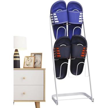 Imagem de Rack de sapatos de arame, prateleira de metal para sapatos e organizador de sapatos, rack de armazenamento de sapatos que economiza espaço, organizador de botas e rack de sapatos para botas, tênis, ch