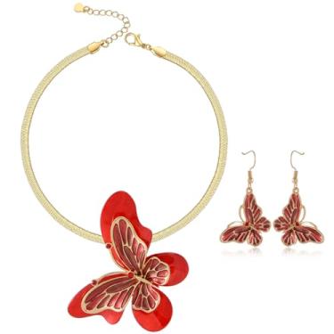 Imagem de Mycitta Conjunto de joias vintage volumoso retrô floral geométrico boêmio boho babador colar conjunto de brincos moda bijuteria para mulheres meninas festa de casamento formatura , Resina, Zircônia cúbica