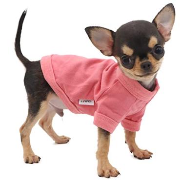 Imagem de LOPHIPETS Camiseta 100% algodão para cães pequenos xícara de chá chihuahua yorkie roupas de cachorro-rosa/PPP