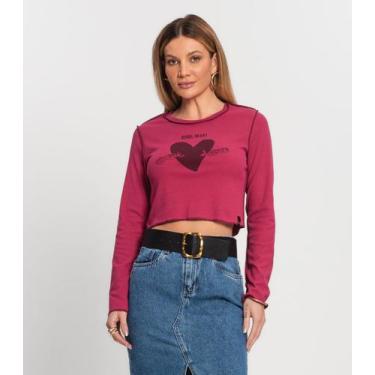 Imagem de Blusa Cropped Feminino Em Ribana Kohmar Rosa