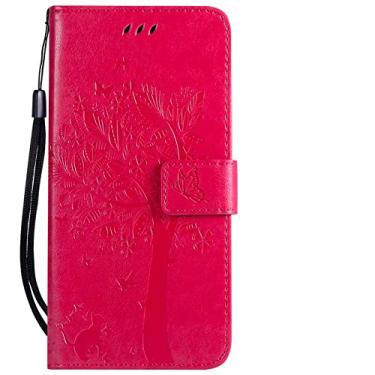Imagem de Capa para celular com alça de couro da moda para Samsung Galaxy J5 J7 2016 J510 J710 J2 Core J4 Prime J6 Plus J8 Pro 2018 Flip PU, G2, Rosa Vermelha, para Samsung J5 2016 J510