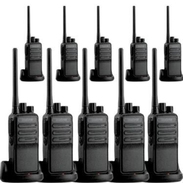Imagem de Kit 10 Rádio Comunicador Intelbras Rc3002 UHF Longo Alcance Até 20km