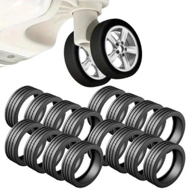Imagem de Kit 16 Protetor De Rodas Mala Bagagem Viagem Capa De Silicone - Protet