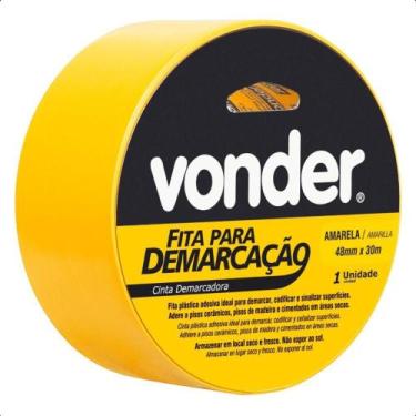 Imagem de Fita para demarcação de solo 48mmx30m amarela - Vonder