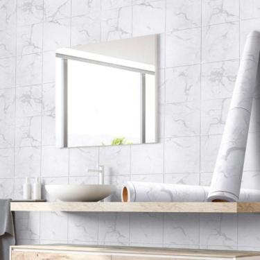 Imagem de Kit 6 Metros de Papel de Parede Adesivo Modelo Pedra Quartzo Vena - Op