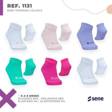 Imagem de Meia baby kit 6 pares infantil coloridas menino e menina de 0 a 6 mese