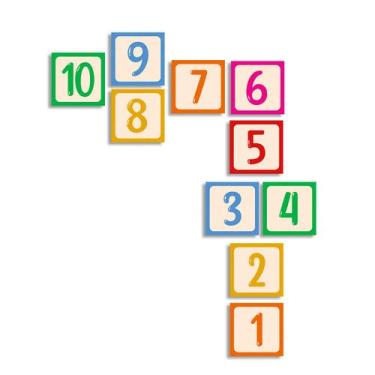 Imagem de Adesivo para Jogo de Amarelinha Kids Numeral Somente Números - Império