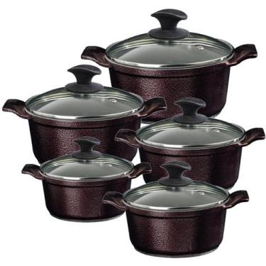 Imagem de Jogo Panela Cereja Antiaderente Cerâmica Javali AA 16 a 24