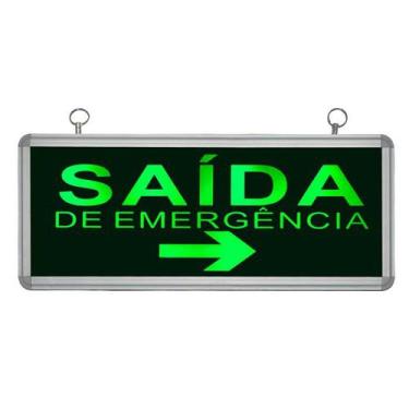 Imagem de Placa de Sinalização para Saída de Emergência Á Direita de LED UN-06 2