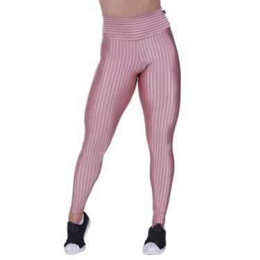 Imagem de Calça Legging Fitness Feminina Cintura Alta Cirre 3D Orbis Rosê - Orbi