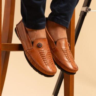 Imagem de Mocassim Casual Masculino Sapatilha Casual em Couro Legitimo Conforto 