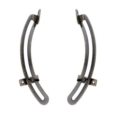 Imagem de Pastlla 2 peças de dobradiças de suporte de tampa de 16,88 cm de bronze, dobradiças de suporte ajustáveis para armário box sofa closet (lado esquerdo e direito)
