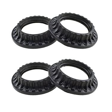 Imagem de Hao Pro Anéis de coleira de sombra de diâmetro interno de 32 mm para fixação confortável fornecem rosca consistente extra para fixação de fixação manual soquete adaptador de substituição preto 4 peças para lustre ventilador de teto