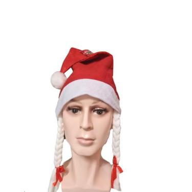 Imagem de Gorro De Natal Mamãe Noel Com Trança Em Feltro - Lynx