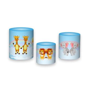 Imagem de Trio de Capas de Cilindro - Animais Arca de Noé 001 - Via Cores