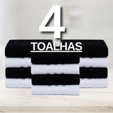 Imagem de Kit 4 Toalhas de Rosto Para Salão, Barbearia, Manicure e Spa Macia 100