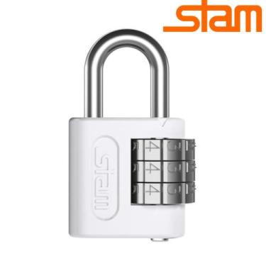 Imagem de Cadeado Com Segredo Stam 25mm, Branco