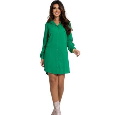Imagem de Vestido Camisão Chemise Social  Manga comprida Detalhes Chamise - Gise