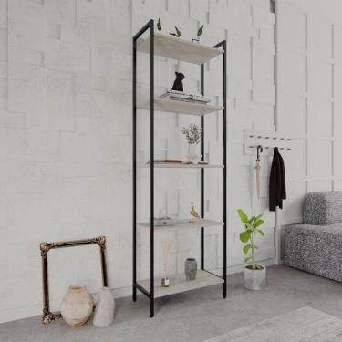 Imagem de Estante Dynamica Industrial 4 Nichos 60 cm - Preto/Snow - Yescasa, Pre