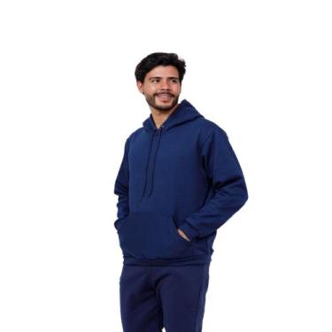 Imagem de Moletom Canguru Com Capuz Masculino - Azul Marinho - Ast Store, G, Azu